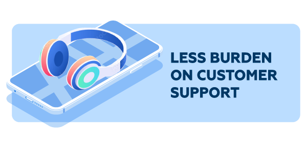 Less burden on customer support